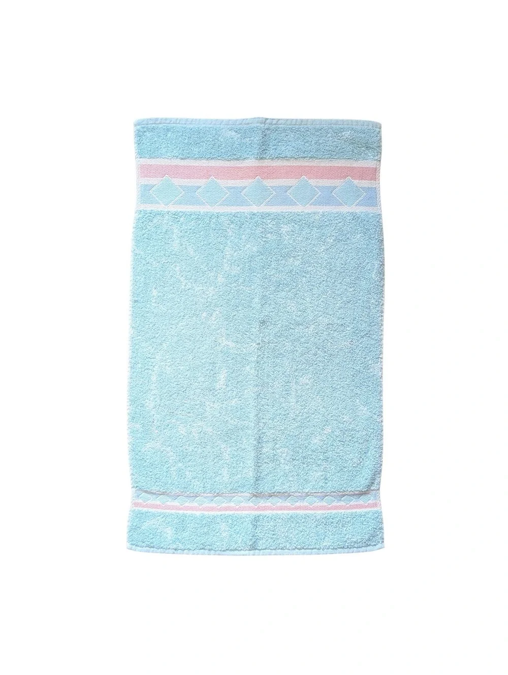 1980s Vintage Pastel Green Hand Towel & Washcloth Set
